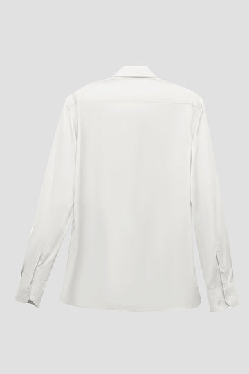 Camisa blanca de manga larga para hombres